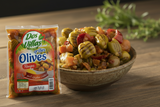 olives vertes grillées petits légume piment rouge piquantes